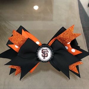 San Francisco Giants baseball team Hair Bow Clip